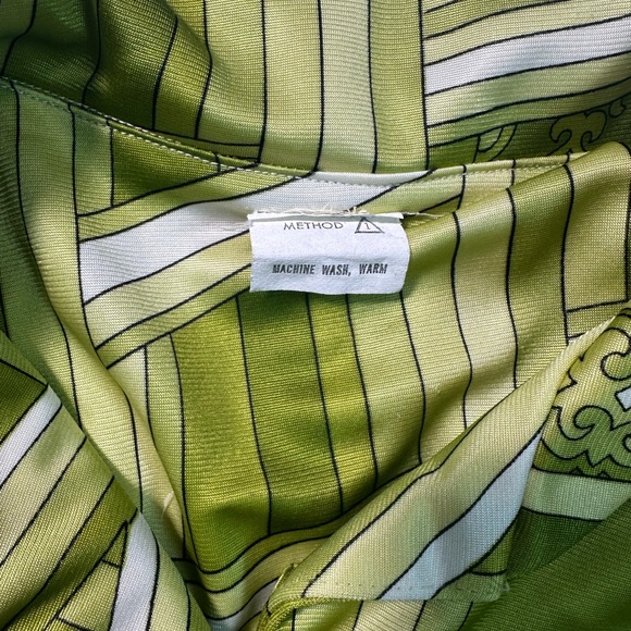 Vintage 70s Disco Psychedelic Dagger Collar Button Down Long Sleeve Blouse - Picture 4 of 6